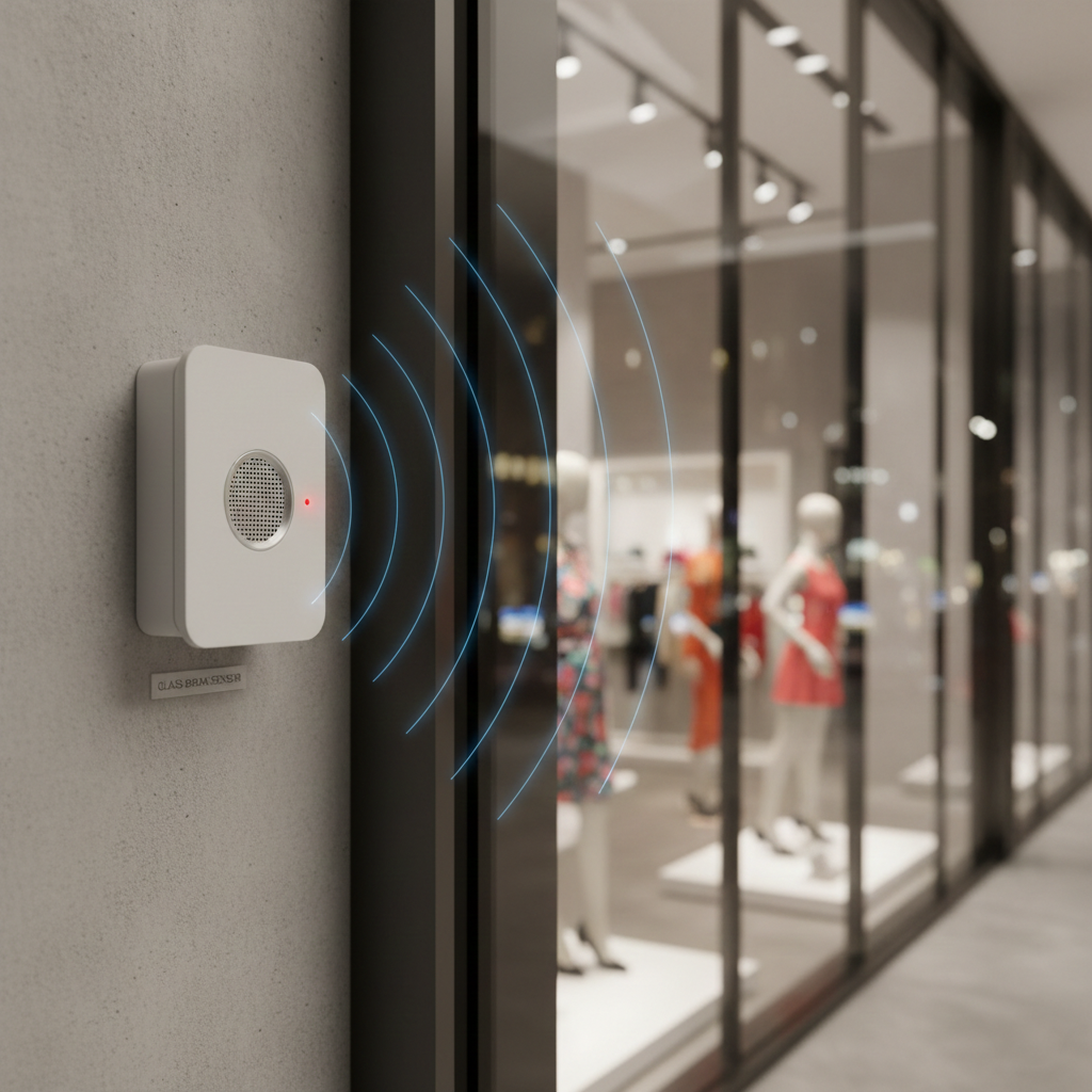 Akustični senzor loma stakla za izlog